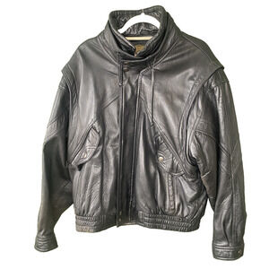 Pelle Studios Mens Leather Jacket Size XL Vintage Punk Rocker Moto 80s Coat